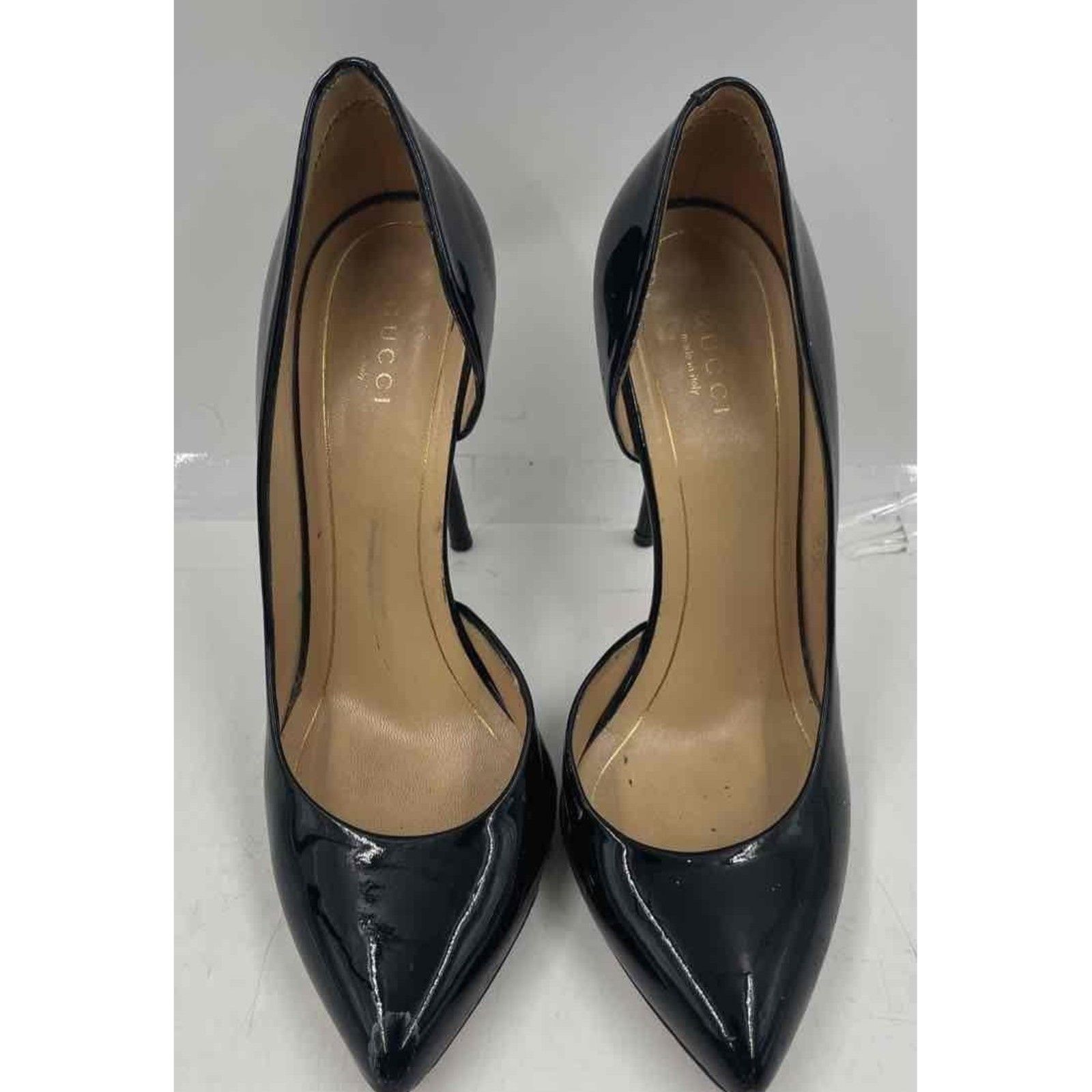 Authentic Gucci Women's Black High Heel Stiletto Pumps Size Eur 38 (7.5)